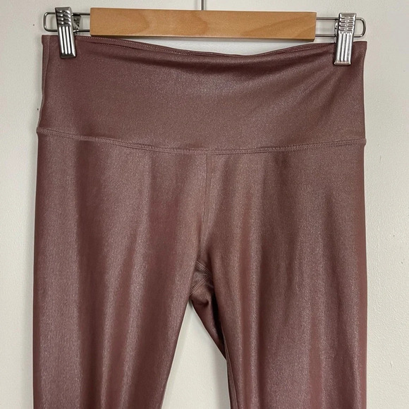 Athleta Chaturanga Tights Womens Size XS Pink Shimmer Stretch Leggings - Picture 3 of 13